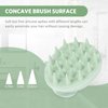 Sndyi Scalp Massager Shampoo Brush, Scalp Scrubber with Soft Silicone Bristles, Scalp Exfoliator for Dandruff Removal, Wheat Straw Hair Scalp Massager for Hair Growth, Wet Dry Scalp Brush, Green