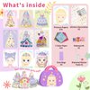 Art Paper Craft Kit, Princess Fashion Sticker Book, Foil Art Kit for Kids, Toddler Arts and Crafts Supplies, Dress up DIY Art Kit for Kids, Diamond Painting Creativity for Kids, Birthday Gifts