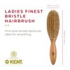 Kent LC4 Finest Hair Brushes for Women Detangler Dry Brush Made of Cherrywood - Boar Bristle Oval Hairbrush for Medium Thick Hair of All Lengths - Salon Style Straightening Pure Wood Brush from Kent