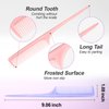 Jurrissa Rat Tail Combs for Parting,Fine Tooth Teasing Comb-Heat Resistant Anti Static Parting Combs for Braiding,Root Teasing-Styling Combs Set for Women,Suit for Wet Dry Hair((Pink&Purple)