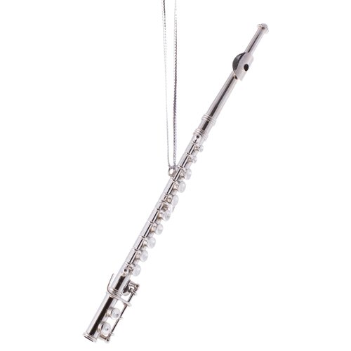 Silver Flute Musical Instrument Christmas Tree Ornament Decoration Music Band