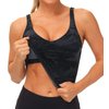 THE GYM PEOPLE Womens Camo Longline Sports Bra Wirefree Padded Medium Support Yoga Bras Gym Running Workout Tank Tops