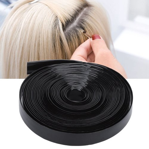 0.8mm Black Hair Extension Keratin Glue, Width Hair Extension Keratin Glue, Hair Extensions Hot Glue,Strip Strong Adhesion Long Lasting Hair System Tape Roll Hair Wig Tape Roll Non Irritating Black