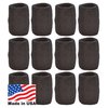 TOURNA Unique Sports Wristbands/Sweatbands Pack of 12 (6 Pair) Black