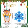 24 Sets Christmas Craft Kits Winter Crafts DIY Christmas Ornaments Decorations Art Sets Foam Santa Reindeer Snowman Christmas Stickers Holiday Season Classroom Activities Party Favors