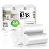 Charmount Small Trash Can Liners, Garbage Bags for Bathroom, Kitchen, Office, Bedroom, 2.6 Gallon, Unscented,105 Counts (White) …