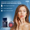 Strand Builder Hair Fibers for Thinning Hair and Hair Loss, Natural Keratin Hair Building Fibers, Undetectable Hair Thickener for Men or Women, 15g (Black)