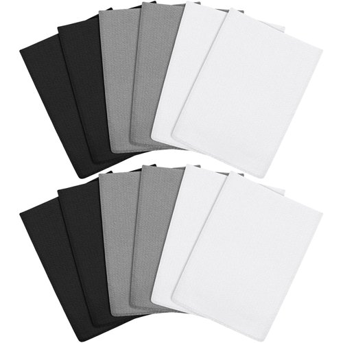 Tatuo 12 Pieces Korean Exfoliating Mitt Exfoliating Cloth Towel Korean Style Body Scrub Korean Style Scrubbing Cloth Bath Body Exfoliating Scrub Towel(White, Black, Gray, Small)