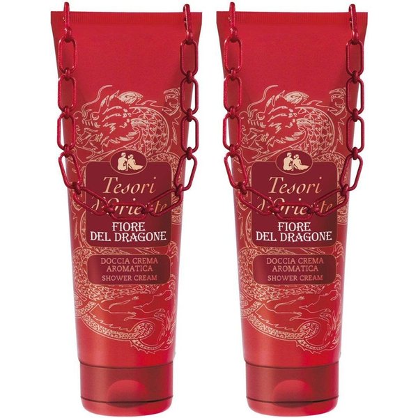 Tesori d'Oriente:"Fiore del Dragone" Shower Cream * 8.45 Fluid Ounce (250ml) Packages (Pack of 2) * [ Italian Import ]