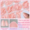 LuckForever 360pc Almond Press on Nails Short Fake Nails Nude Glue on Nails XS Short Acrylic Nails Press ons Nail Almond Artificial Fingernails Nude False Nails Tips with Nail Glue Adhesive File