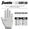 Franklin Sports MLB CFX Pro Baseball Batting Gloves - Chrome White - Adult Medium