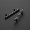 Ravinte 2 Pack 5'' Cabinet Pulls Matte Black Stainless Steel Kitchen Drawer Pulls Cabinet Handles 5”Length, 3” Hole Center