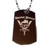 Military Armed Force Special Forces Skull Logo Symbols - Military Dog Tag Luggage Tag Key Chain Keychain Metal Chain Necklace