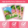 96 Pcs Horse Party Plates Napkins Tableware Set Kentucky Derby Birthday Party Supplies Disposable Paper Dinnerware Pink Cowgirl Western Theme Table Decoration Favors for Girls Baby Shower, 24 Guests