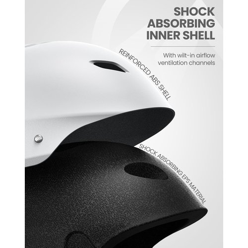 OutdoorMaster Kelvin Ski Helmet - Snowboard Helmet for Men, Women & Youth (White,M)