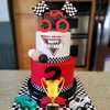 20 PCS Truck Cake Toppers Truck Cake Decorations Hot Red Ball Race Car Flame Blaze Wheel Cake Toppers For Kid Boy Truck Themed Racing Car Party Decorations Supplies (Truck 1)