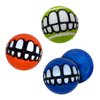 KONG Grinz by Rogz Variety Packs - Durable Bouncy Balls with Grinz Teeth (Small 3 Pack)