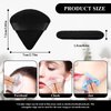 8 Pieces Powder Puff Soft Velour Puff Triangle Makeup Puff Water Drop Finger Puff Beauty Makeup Sponge Makeup Powder Pad Makeup Tool for Loose Powder Foundation Concealer, Black, Blue, White, Pink