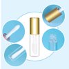 Mydio 50 Pack 1.2ML Clear Mini Lip Gloss Tube Empty Lip Balm Containers With Gold Lid for Lipstick (Gold)