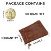 50 PCS Gold Coins & PU Leather Bag, DND Metal Coins, Fantasy Coins Treasure for Board Games, Fake Coins As Game Tokens for Dungeons & Dragons, Tabletop TTRPG Games Medieval Retro Accessories Addons