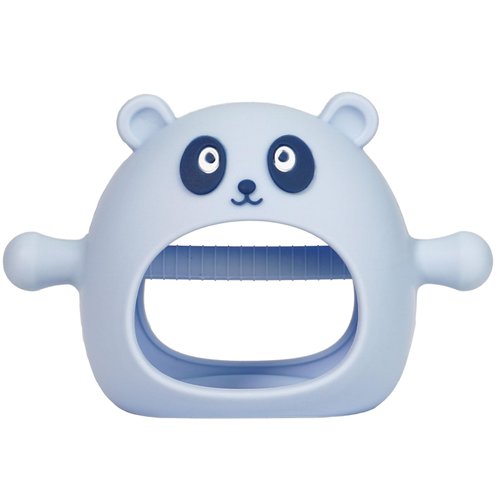 Baby Silicone Teething Toy, Never Drop Baby Soft Teething Mitten, Chew Baby Teether for Shower Gift & Baby Registry, Teething Pain Relief Baby Gift (blue)