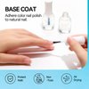 MIZHSE Base and Top Coat Nail Polish Quick Dry, 15 ml 0.5 fl oz Basic Nail Polish Non Gel, Air Dry Fast Nail Polish Protective High-Glossy Shiny Clear Long Lasting Nail Art Manicure at Home