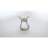 Generic Small mini heart silver metal hair claw clip (Clip quantity: 1 clip)