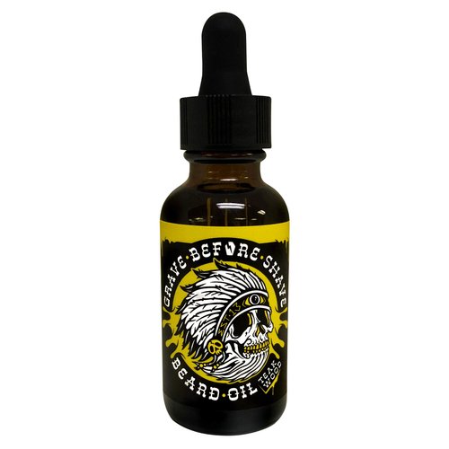 Grave Before Shave Teakwood Beard Oil 1 oz. Bottle with Dropper top Dispenser