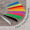 Letszhu Arrows Vanes 4 Inch Plastic Feather Fletching for DIY Archery Arrows 50 Pack (Neon Yellow)