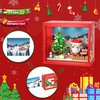 Bestbase Santa Claus Christmas Tree Building Blocks Kit - 512 Pieces Magic Christmas Night Abyss Mirror, Surprise Xmas Gifts with LED Light Building Toys, Christmas Stocking Stuffers for Boys/Girls