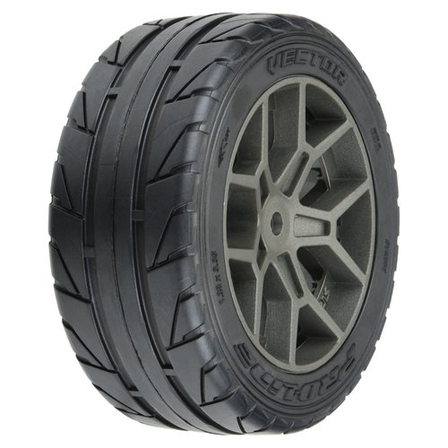 Pro-line Racing 1/8 Vector S3 F/R 35/85 2.4 Belted MTD 14mm Gray PRO1020410 RC Tire