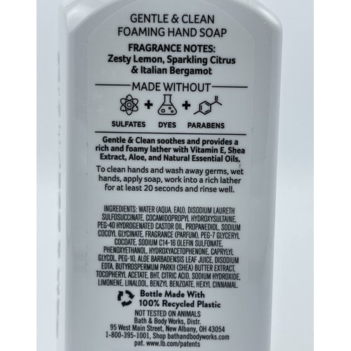 Bath & Body Works Gentle Foaming Hand Soap in Kitchen Lemon (2 Pack)