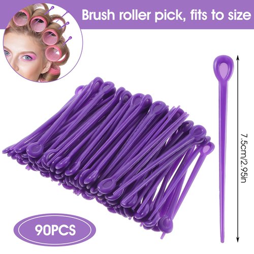 Molain 180 Pcs Brush Roller Pick Plastic Hair Roller Pins Brush Hair Rollers Pins Hair Curler Roller Pin for Hair Curling Styling Accessories Hair Roller Locking Tools