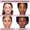 FV Liquid Blush, Long Lasting & Blendable Cream Blush for Cheeks, High Pigmented Dewy Blush Makeup, Buildable Face Blushes for Healthy Natural Finish (Courage)