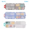 YEEHO Pill Case (3 Pack) - Portable Small Supplements Tablet Container Box with 10 Compartments - Medicine Capsule Vitamin Fold Flip Organizer Dispenser Holder Storage for Travel Trip Pocket Purse