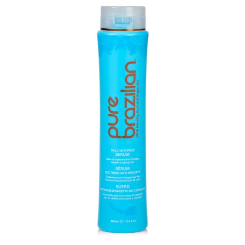 PURE BRAZILIAN Anti-frizz Daily Leave-in Serum - Strengthening Hair Treatment Formulated to Fortify and Protect Your Hair From Heat & UVA/UVB (13.5 Ounce / 400 Milliliter)