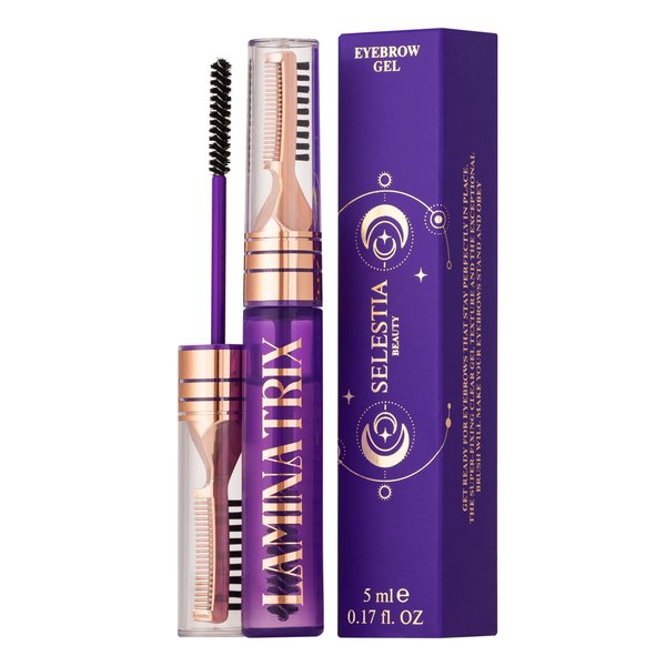 SELESTIA BEAUTY Clear Eyebrow Gel Laminatrix - 0.17 fl.oz. of Easy-to-Apply Brow Gel - Ideal Christmas Gifts for Women - Long-Lasting Brow Gel Clear with Double-Sided Brush