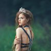 King Crown 2 Pcs Royal King Crown Metal Crystal Tiara Crown for Men Women Bridegroom Bride Princess for Wedding Halloween (Heart Style)