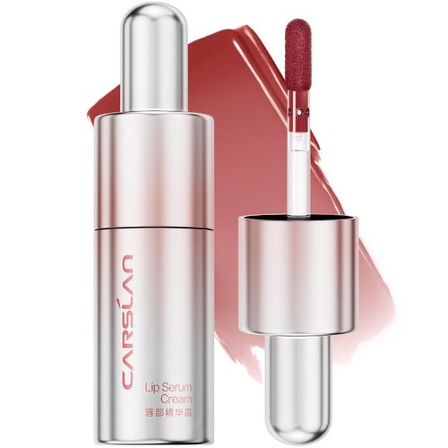 CARSLAN Hydrating Lip Serum Cream, Longlasting Moisturizing, Lightweight Lip Gloss, Semi-Matte Lipstick with Vitamin E, Crithmum Maritimum Essential oil, C201