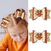Thanksgiving Hair Bow Clips for Girls, 2 PCS Fall Turkey Glitter Hair Bows Autumn Grosgrain Ribbon Bow Hair Clips Cute Hair Accessories Hairpin for Toddler Kids Festival Party Favor Gift