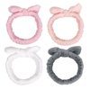 HFZRZFH 4 Pcs Cute and Simple Bow Tie Hair Band Spa Headbands for Girls and Women, Ideal for Face Washing, Skincare, Makeup, and Spa