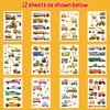 Partywind 110 PCS Cars and Trucks Temporary Tattoos for Kids, Construction Tractor Themed Birthday Party Supplies Decorations for Boys, Construction Trucks Fake Tattoos Stickers for Toddlers
