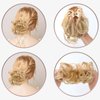 BOGOLDIE 5 Pcs Messy Hair Bun Women Hairpiece Messy Curly Hair Bun Tousled Updo Elastic Rubber Band Extends Ponytail For Women Girls (m27/613)