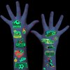 75Pcs Soccer Ball Glow Temporary Tattoos Stickers for kids MYEBONG Football Tattoo Stickers Glow in The Dark Soccer Temporary Stickers for Boys and Girls