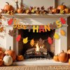Givethanks Banner, Autumn Party Decoration - Glitter Happy Festival Banner with Maple Leaves, Fall Home Decor Set Givethanks Decorations for Fireplace Thanksgiving Party Supplies