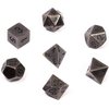 DND Dice Set-Chessex D&D Dice - 16mm Dark Metal Polyhedral Dice Set-Dungeons and Dragons Dice Includes 7 Dice - D4 D6 D8 D10 D12 D20 D%