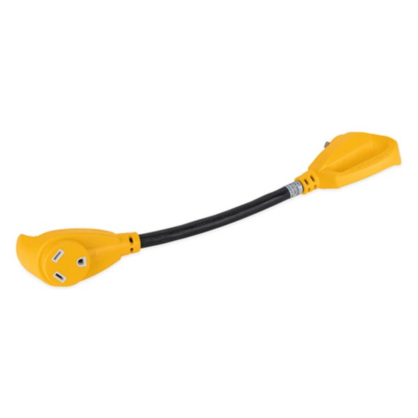 Camco PowerGrip Camper/RV 30-Amp Dogbone Extenders | Features 30-Amp Plug & 30 Amp Connector | Rated for 125Volts/3750Watts | 18-Inches (55205)
