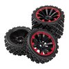 HIRCQOO 10-Spoke 12mm Hex Hub Wheel Rims & Rubber Tires Compatible with HSP Tamiya HPI Kyosho 1/10 1/12 On-Road Touring Car,WLtoys 1/14 144001 Traxxas 1/16 Slash 1/18 A959B RC Buggy