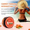 100ml Carrot Tanning Intensifying Gel, 3.38 fl.oz Intensive Tanning Gel, Tanning Bed Lotion Accelerator for Outdoor Sun, Women Natural Moisturizing Tanning Cream, Men Fast Bronzing Butter Tanning Oil