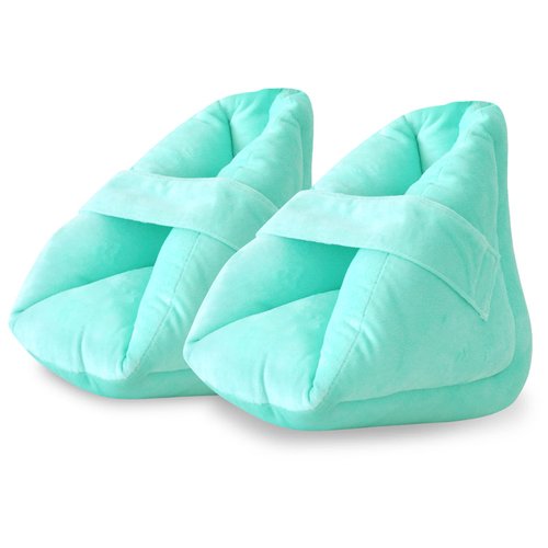 NYOrtho Heel Protector Cushion, 1 Pair - Quilted Foot Pillows for Pressure Sores, Bed Sores, Injuries - Heel Protectors for Standard Size or Bariatric Patients - Extra Gentle Velvet Fabric